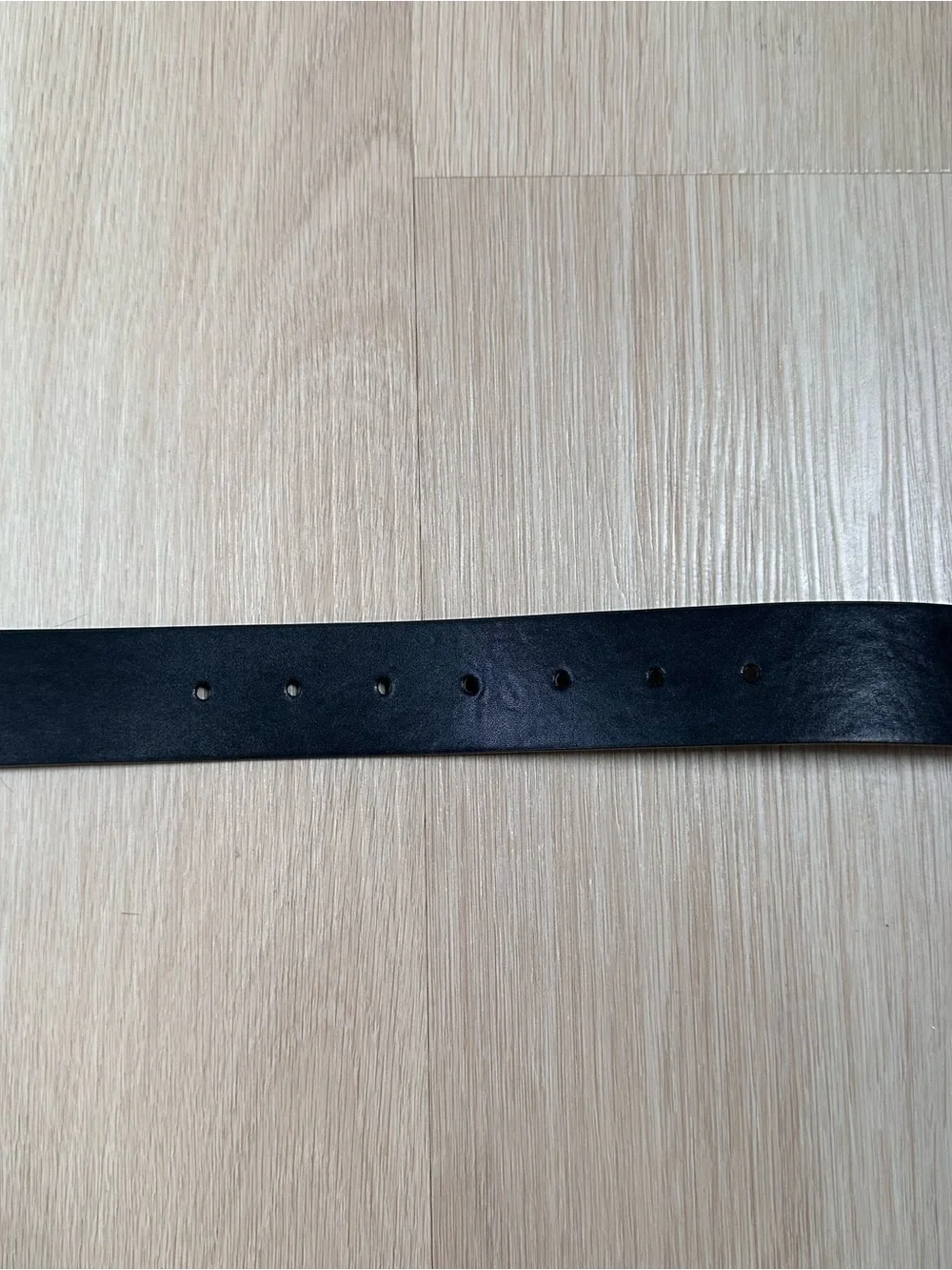 Men's Black Leather Belt with Silver Cross Buckle